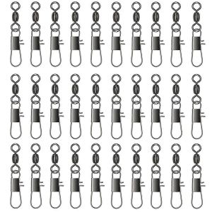 100pcs &Eacute;merillons P&ecirc;che Connecteur Goupille Roulement Roulement &Eacute;merillon Snap Fastlock Clips Hame&ccedil;on P&ecirc;che Tac - Neuf