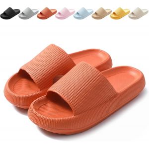 Non-Slip Slippers For Men Women Shower Slippers Very Light Thick Sole Cushioning Soft Flip Flops Sandals - For Home, Garden, Bathroom, Pool, Beach.[N323] - Neuf