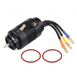 Moteur etanche 4 poles 2968 3800 kV + gaine de refroidissement a eau 29 L pour bateau RC 600-800 mm - Neuf