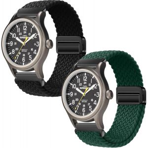 Eryi-20mm Magnétique Bracelet Pour Timex Weekender Expedition Scout/Acadia Waterbury Traditional Easy Reader 43mm/T49961su/T2n654pf/Tw2u68200/Twc030800/T2n651/Tw2p75800/Tw4b12500 - Neuf