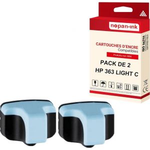NOPAN-INK - x2 Cartouche compatible pour HP 363L XL 363LXL Light Cyan C8774EE - Neuf