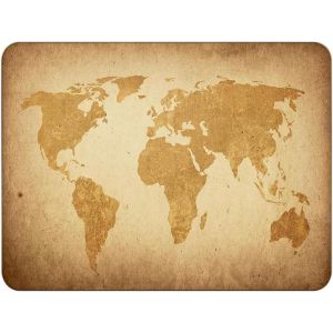 Tapis De Souris S 24 X 20 Cm, Petit Mouse Pad, Carte Du Monde Antique, Tapis En Tissu, Antidérapant, Silencieux, Le Jeu Vidéo, Bureau, Home Office, Lavable, Enroulable, Découpé Laser - Neuf