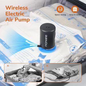 SJZG-Sac Sous Vide V&ecirc;tement Aspirateur Et Pompe &Eacute;lectrique Sans Fil, Lot De 12-3L 3M 3S 3Xs, Sac &Eacute;conomiseur D'Espace &Agrave; Double Fermeture &Eacute;clair, Housse De Rangement Pour Voyage Et Stockage Ext&eacute;rieur - Neuf