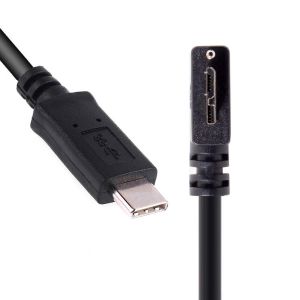 C&acirc;ble 5 Gbit/S Usb-C Type-C H&ocirc;te Vers Micro Usb 3.0 &Agrave; Vis &Agrave; 90 Degr&eacute;s &Agrave; Angle Droit Pour Le Stockage De Cam&eacute;ra Industrielle[CAB9164562] - Neuf