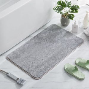 Tapis De Sol, Paillassons, Moquettes, Tapis De Salle De Bain, Tapis Antid&eacute;rapants, Tapis De Porte De Salle De Bain, Tapis De Sol Absorbants, Tapis De Porte De Chambre, 40 * 60 Cm (Gris) - Neuf