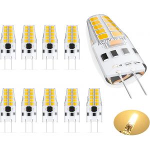 Sjzg-10 Pièces Ampoule Led G4 3w, Équivalent À 30w Ampoule Halogène, 20leds,4500k, Ac/Dc 12v, Mini Ampoules Led G4 300lm, Sans Scintillement (Blanc Naturel) - Neuf