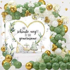Arche Ballon Vert Olive,Kit Arche Ballon Avec 78,7'' X 67'' Toile De Fond Grand Tissu,Ballon Vert Sauge,Arche Ballon Anniversaire Gender Reveal,Ballon Bapteme Pour Jungle Anniversaire,Mariage - Neuf