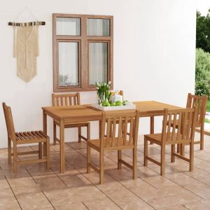 Prolenta Premium - Ensemble &Agrave; Manger De Jardin 7 Pcs Bois De Teck Solide - Neuf