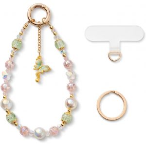 JGD-Cha&icirc;ne de t&eacute;l&eacute;phone portable Poignet court Bracelet de t&eacute;l&eacute;phone portable Perle Dragonne de t&eacute;l&eacute;phone portable Papillon Cha&icirc;ne de t&eacute;l&eacute;phone portable Bracelet de t&eacute;l&eacute;phone - Neuf