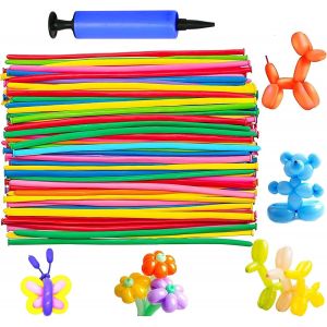 CAUC-100 Pi&egrave;ces Ballon Magique, Avec Pompe, Sculpture Ballon, Ballons Modelisation, Ballons a Forme pour Anniversaire des Enfants, Mariage et F&ecirc;te - Neuf