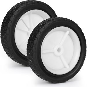 MEVRONISSHOP-LALAGO 2 pcs. &Oslash;175mm Roue en Caoutchouc, 7in Pneus de Tondeuse &agrave; Gazon Chariot Roue Motrice, Roues de Rechange Universelles pour Tondeuse &agrave; Gazon, Chariot, Tracteur de Pelouse, Tondeuses - Neuf