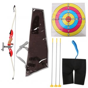 Ensemble De Tir A L'arc En Abs Durable Pour Enfants, Fleche A Ventouse Avec Cible De Score, Jouets Pour Enfants, Rouge - Neuf