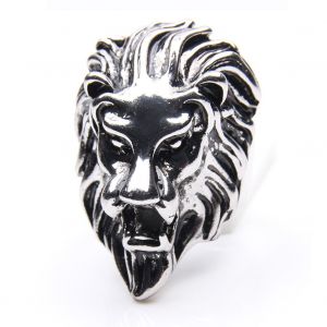 Bague Tete De Lion Tendance, Simple Et Elegante, En Alliage, Bijou Pour Homme, Cadeau (20 Mm) - Neuf