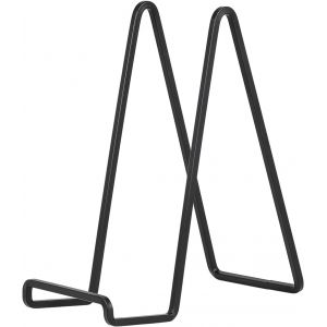 Sjzg-Chevalet Support Presentoir Porte Assiette - Grand Support Assiette Decorative - Metal Support Cadre Photo De Table - Pr&eacute;sentoir Pour Collection | Plaque | Livre Cuisine - Noir - 2 Pi&egrave;ces - 25,6 - Neuf