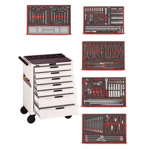 Servante blanche foam mini master set 7 tiroirs Teng Tools TCEMM385NW - Neuf