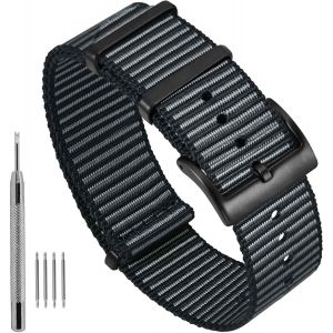 Kal-Bracelets De Montre Militaires En Nylon Pour Hommes Et Femmes, Bandes De Rechange Monobloc 18mm 20mm 22mm - Neuf