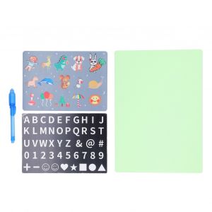 Planche a dessin fluorescente pour enfants, alimentee par batterie, planche a dessin fluorescente 3D, planche a dessin A4 etanche pour anniversaire - Neuf