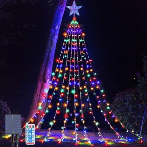 Guirlande Lumineuse Solaire Étanche Pour Jardin,2m X 9 Brins 8 Modes Guirlande Noel Solaire En Fil Cuivre Guirlande Lumineuse Exterieure Solaire Noel Pour Jardin,Noël,Fête,Décoration.[E207] - Neuf