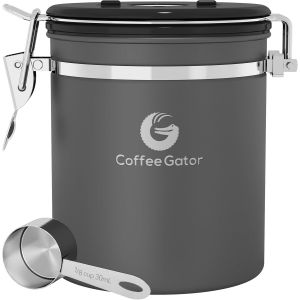 Cmws-Bo&icirc;te &Agrave; Caf&eacute; Herm&eacute;tique - Boite &Eacute;tanche Pour La Conservation Du Cafe Et De Toutes Ses Saveurs, Acier Inoxydable - Avec Cadran Dateur Et Cuill&egrave;re Doseuse Offerte - Neuf