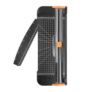 Coupe-Papier Artisanal - Coupe-Papier Droit Avec Lame De S&eacute;curit&eacute; Pour Couper Des Cartes-Cadeaux, Des Coupons, Des &Eacute;tiquettes, Du Papier Cartonn&eacute;, Des Photos, Un Massicot De Bureau Noir De 12 Pouces - Neuf