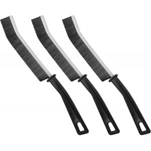 Brosse De Nettoyage Des Interstices 3 Pi&egrave;ces,Multifonctionnelle Brosse Nettoyage,Brosse De Nettoyage &Agrave; Poils Durs Pour Rainure Fenetre,Salle De Bain,Cuisine,Brosse Joint Carrelage,Noir - Neuf