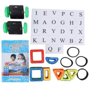 Blocs de construction magnetiques educatifs pour enfants, 73 pieces - Neuf