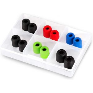 KAL-Earpads -Nouveauté -Embouts Écouteurs Intra-Auriculaires -12 Embouts En Mousse À Mémoire De Forme -Rechanges Confortables Pour Écouteurs -Isolent Des Bruits Extérieurs (4,5 Mm) - Neuf