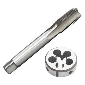 Taraud métrique M14 x 1,5 mm et jeu de matrices,Jeu de matrices de tarauds de machine en acier rapide,tarauds à filetage et filetage rond - Neuf