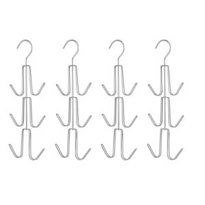 Lot de 4 supports m&eacute;talliques pour sacs &agrave; main et accessoires de rangement - Neuf