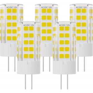 Kal-Ampoule Led G4,Ampoules G4 12v 3w Hotte Aspirante Équivalent 30w Lampes Halogène, Blanche Froide 6000k Non Dimmable Led 12 Volt,Pas De Scintillement Pour Hotte De Cuisine,Lustre,Lot De 5 - Neuf