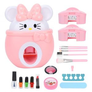 Kit de nail art pour bebe fille, vernis a ongles, imprimante pour nail art, outils de maquillage, fournitures pour nail art pour enfants, jouet - Neuf