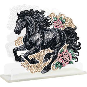 Ayuhr-Diamond Painting Porte-Serviettes Cheval Au Galop Noir Distributeur De Nappe Autoportant Porte-Serviettes En Papier Cadre Distributeur De Serviettes Peinture Diamant Porte-Serviettes Cadeau - Neuf