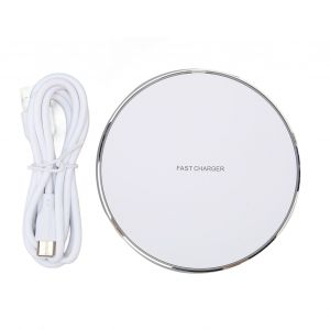 Chargeur Sans Fil Rapide 15 W Max, Pour Iphone 14, 14 Plus, 14 Pro, 14 Pro Max, Samsung Galaxy S22, S20, Blanc - Neuf