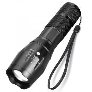 XML-T6 Ultra Puissante lampe Torche LED Torche Militaire Utilisable pour faire du Vélo ou de la Randonnée et de 5 Modes, y Compris Anti-agression Flash, Conception Antichoc - Neuf