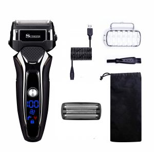 Rasoir &Eacute;lectrique Surker Rscw-9008 Tondeuse Barbe &Eacute;tanche Ipx7 - Neuf