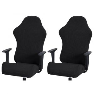 Housse de chaise gaming &eacute;lastique - Housse extensible anti-poussi&egrave;re pour bureau et maison - Motif gaufr&eacute;, plusieurs couleurs - Neuf