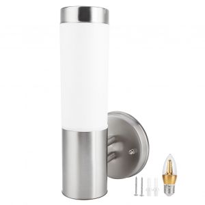 Hjlian Applique Murale Moderne 110-230 V E27 5 W, Etanche, En Acier Inoxydable, Lumiere Blanc Chaud, Pour Couloir De Studio - Neuf