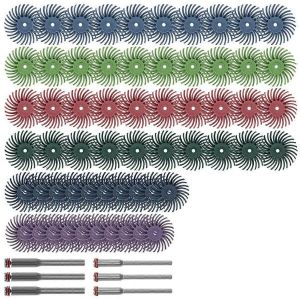 66pcs 1 Pouce Kit De Disque De Poils Radiaux Avec Tige De 1/8 Po Pour Outils Rotatifs Brosse Abrasive De Détail Pour Le Polissage Du Bois De Bijoux - Neuf
