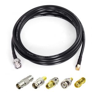 Câble SMA BNC 3m SMA Mâle à BNC Mâle RG58 Câble Antenne TV avec Kit de 5 Adaptateurs SMA vers BNC 50Ohm pour Antennes Réseau Sans Fil WiFi Radio Antenne Externe - Neuf