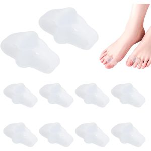 Kalanka-Correcteur D'orteils En Gel, Pack De 10 S&eacute;parateurs D'orteils Avec Double Boucle, Espaceur D'orteils Pour Soulagement Des Douleurs D'oignons Et Correction Des Chevauchements, Tailles Eu 36-44 - Neuf