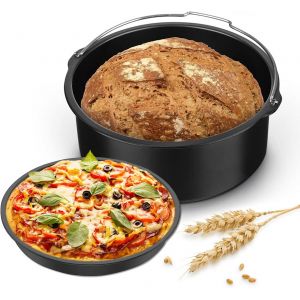 Baril &Agrave; G&acirc;teau Carr&eacute;, 22 Cm Moule &Agrave; G&acirc;teau Air Fryer Plat De Cuisson Friteuse Pain Panier De Cuisson Pizza Plate Grill Pot Mat Pour Hd9925/Hd9860/Hd9905/01 - Neuf