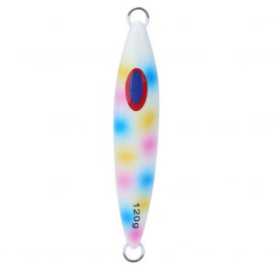 Leurre Artificiel De Peche Au Jigging, Leurre Lumineux Double Face Pour Bateau, Accessoire De Peche, 120 G, Points Colores - Neuf