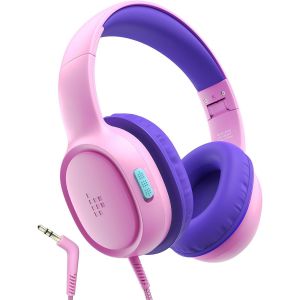 lbgwp60-Casque Audio Enfant, Casque Enfant Pliable, Volume Sûr 85/94 Db Casque Musique Enfant, Haut-Parleurs De 40 Mm, Son Clair Et Doux, Bandeau Réglable Pour L'Apprentis Et Le Divertissement - Neuf