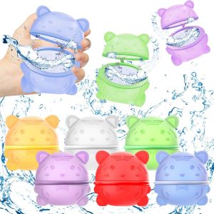 Kal-Bombe A Eau Réutilisable, 6 Pcs Bombe À Eau Auto-Scellante, Ballons D'eau Réutilisables, Ballons D'eau À Remplissage Rapide, Jouet De Water-Polo Pour Jeux D'été De Plage De Jardin En Plein Air - Neuf
