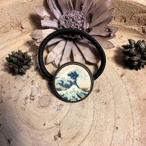 &Eacute;lastique Pour Cheveux Personnalis&eacute; - Vague Japon - Fait Main - Neuf