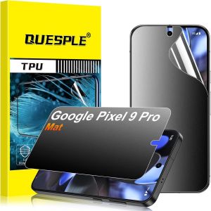 [2 Pi&egrave;ces] Mat Protection &Eacute;cran Anti Espion Pour Google Pixel 9 Pro, Anti-Empreintes, Anti-&Eacute;blouissement Matte Tpu Film Protection &Eacute;cran, Compatible Avec Lecteur D`Empreinte - Neuf