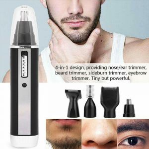 Tondeuse Professionnelle Rechargeable Usb Pour Poils De Nez Et D'oreilles, Tondeuse Pour Poils De Nez Indolore Quatre En Un Pour Hommes Et Femmes, Lame Double Face Étanche, Facile À Nettoyer - Neuf