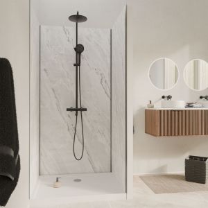 Pack 3 Panneaux Muraux Pierre Artic Storm 90x210cm et Profil&eacute;s Chrome - STONE'IT - Neuf