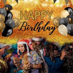 Toiles De Fond Pour Photographie Du Nouvel An 2024,D&eacute;coration De F&ecirc;te,Toiles De Fond D'anniversaire,Toiles De Fond Couleur Champagne Et Or,Ty - Neuf