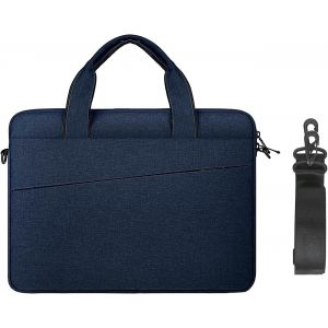 SJZG-Housse 13 Pouces Imperméable Sac Ordinateur Portable Pour 13"" Macbook Air Pro M2 M1 Chromebook Notebook Surface Laptop 2/3/4/5, Antichoc Pochette De Protection Pc Avec Poignée, Bleu Marine - Neuf